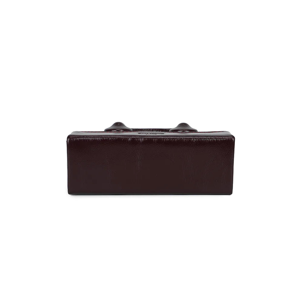 Dessous du La Mona bordeaux : base rectangulaire de 19,5 × 7 cm dans la même matière synthétique – réf. YL-26025