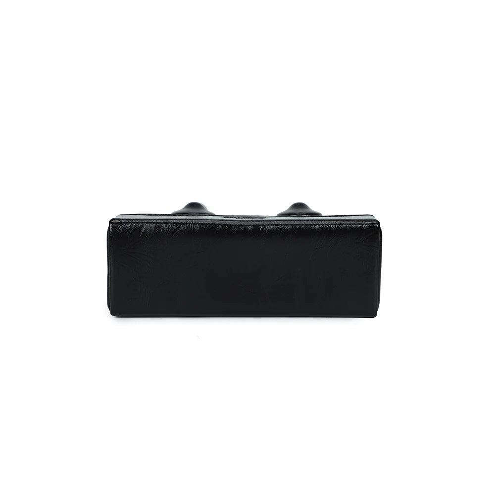 Dessous du La Mona noir : base rectangulaire de 19,5 × 7 cm dans la même matière synthétique – réf. YL-26025