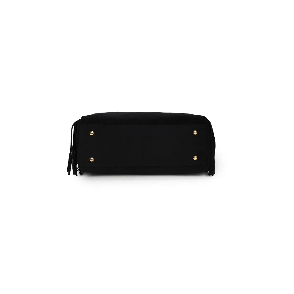 Dessous de La Nacara noir avec ses pieds métalliques qui protègent la base une fois posé – réf. KJ-62102