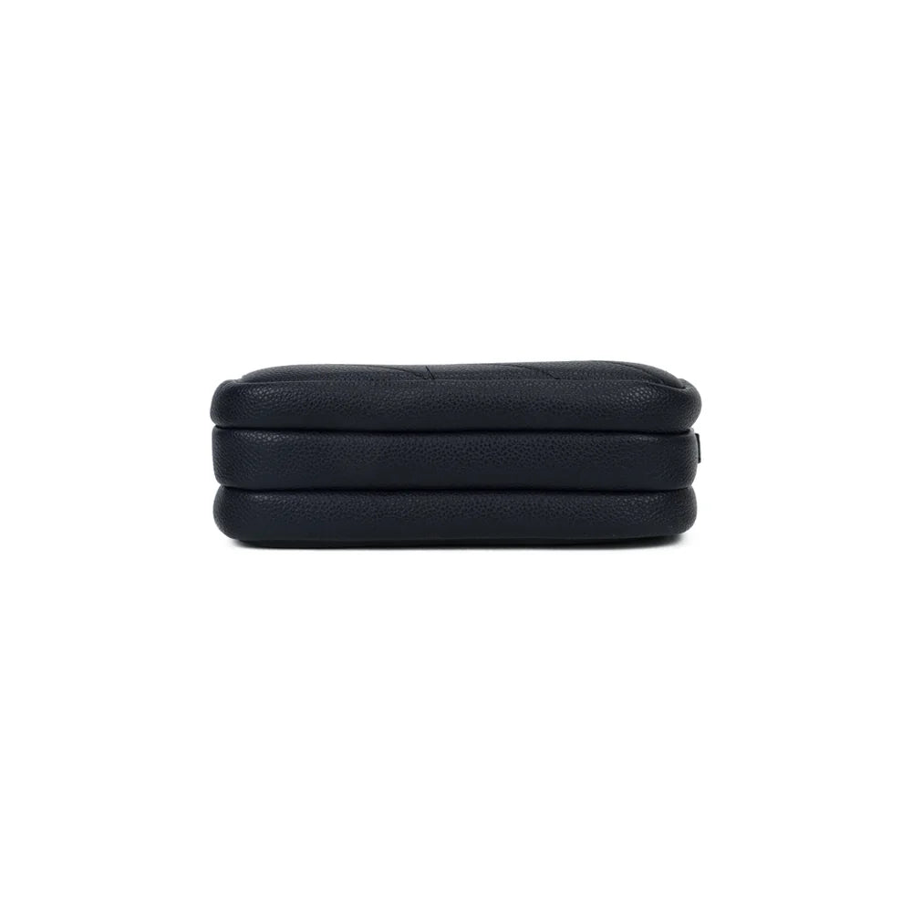 Dessous du La Nox bleu foncé, simili cuir grainé aux finitions soignées – réf. SF-8657