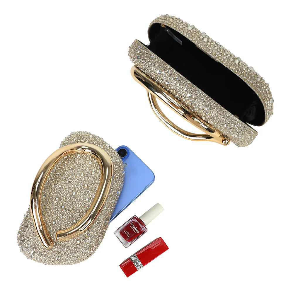 La Pépite or ouverte : compartiment intérieur pour cartes, clés et accessoires de beauté – réf. HR-92009-3