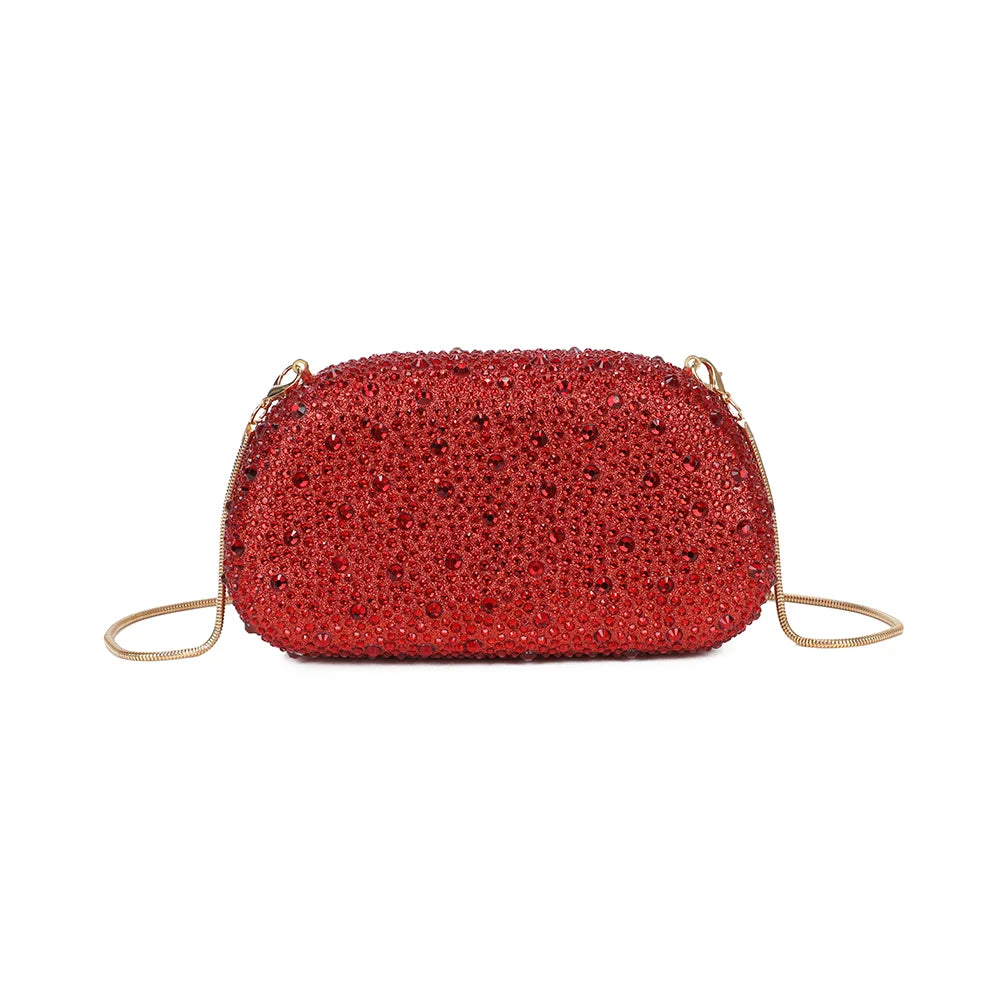 Dos de la pochette La Pépite rouge, lui aussi couvert de strass et de cristaux scintillants – réf. HR-92009-3