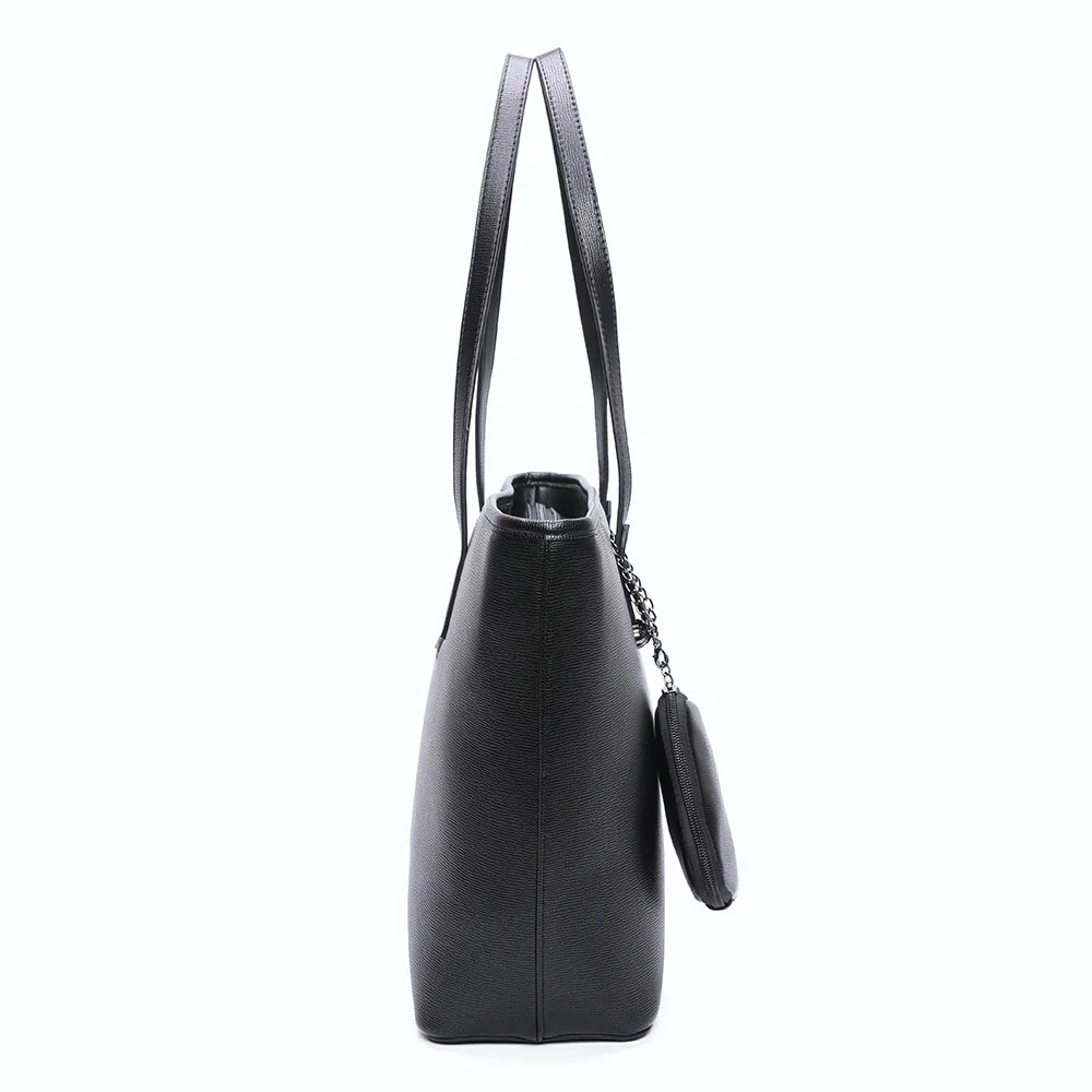 La Raffiné noir de profil : soufflet de 13 cm pour un intérieur généreux – réf. M-9401