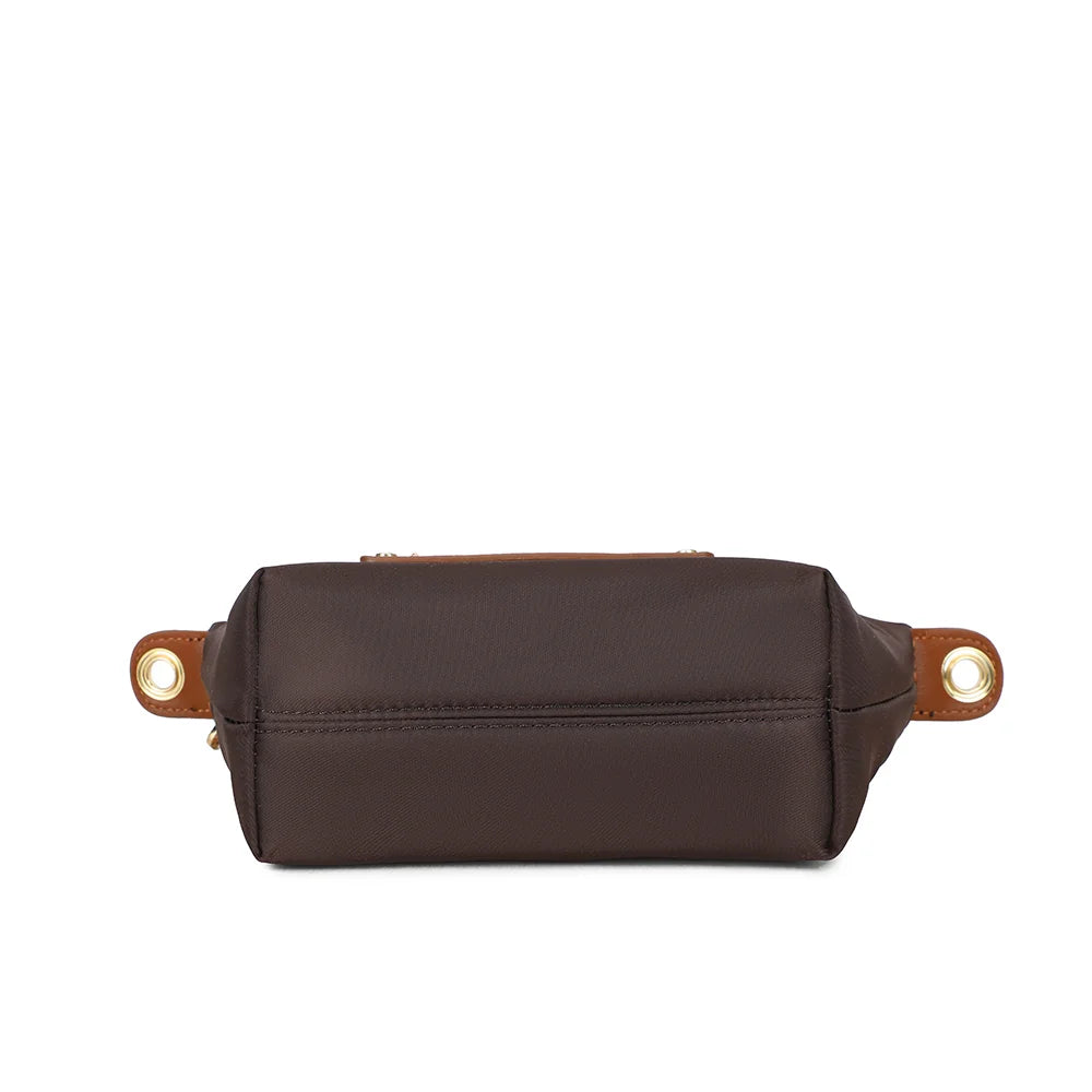 Dessous de La Romane café en toile synthétique, une base compacte pour un sac de 18 cm – réf. Z-05-6