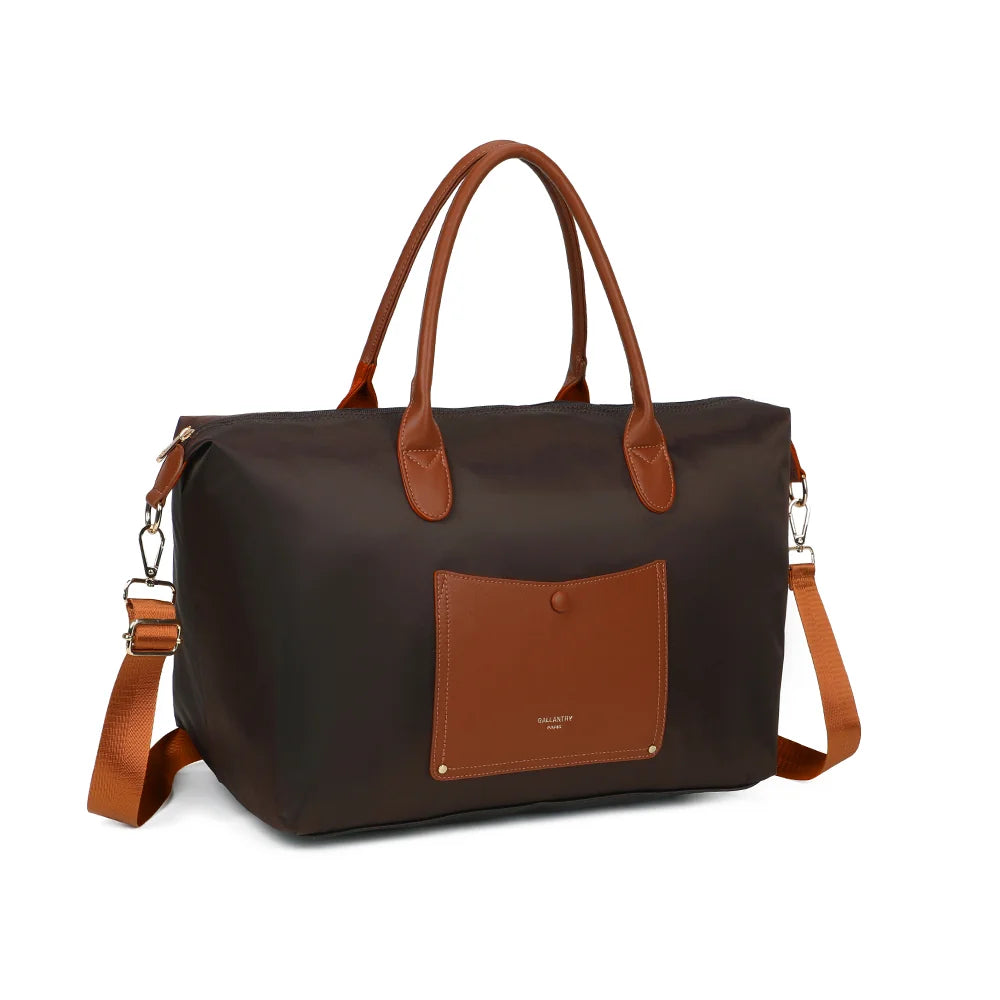 La Vadrouille Chic café de trois quarts : volume généreux et longues anses couleur cognac – réf. Z-04-1