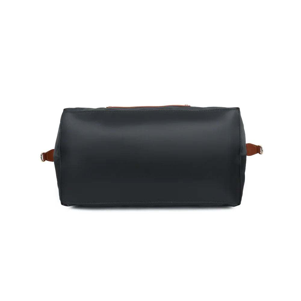 Vue du dessous de La Vadrouille Chic noir, pour apprécier la profondeur du grand cabas – réf. Z-04-1