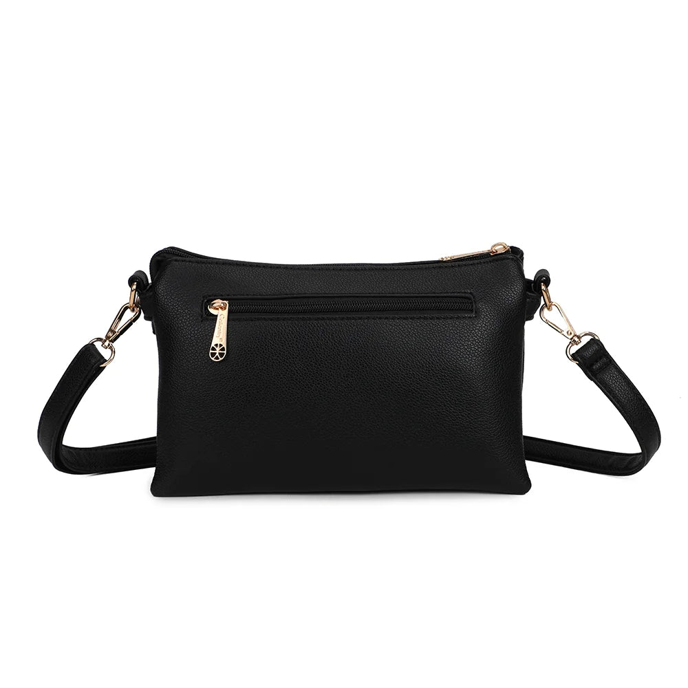 Dos de La Vélane noir avec sa poche zippée pour garder ses essentiels à portée de main – réf. A-9176