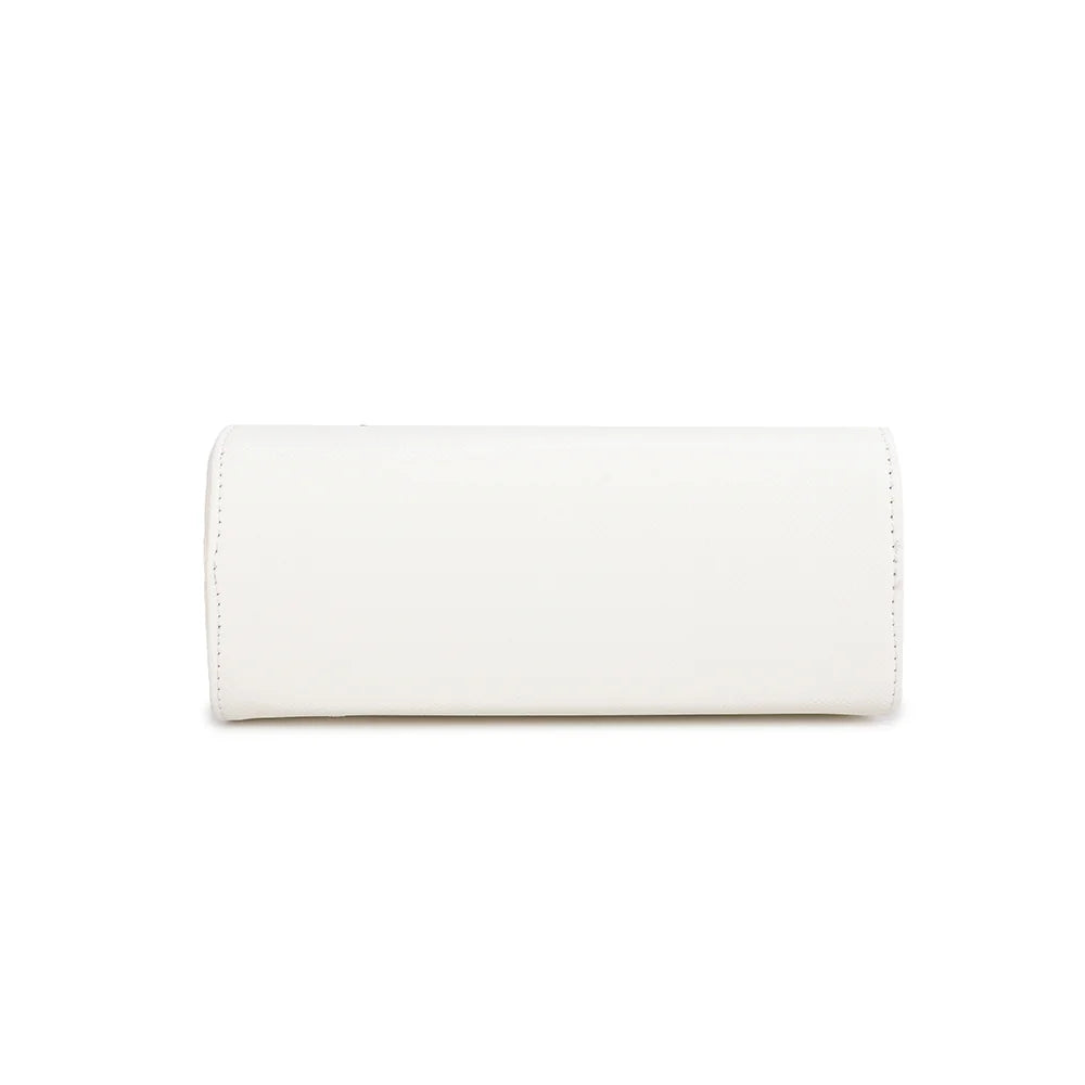 Dessous du sac Le Bastien blanc, pour apprécier sa base structurée de 20,5 × 8 cm – réf. HY-5432-1