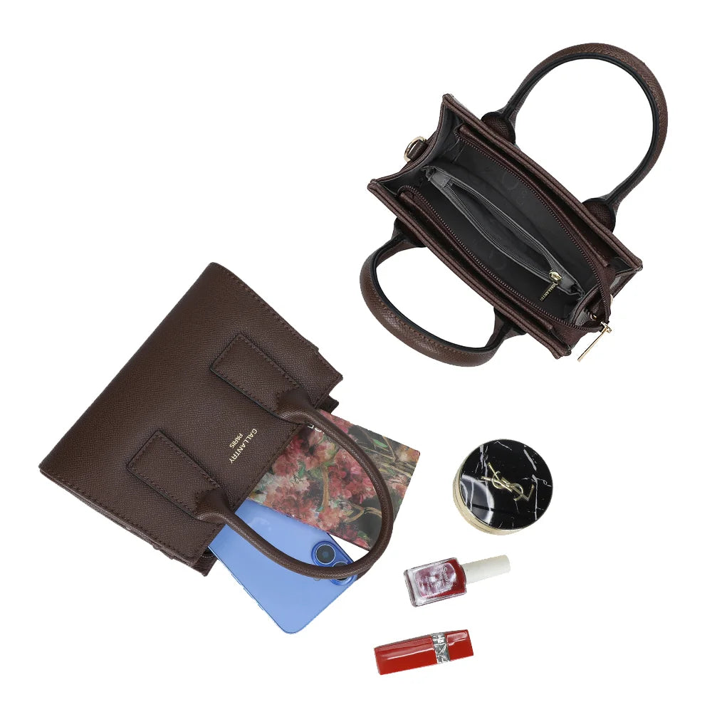 Intérieur du Bastien coffee : fermeture zippée, doublure synthétique et poche intérieure zippée – réf. HY-5432-1
