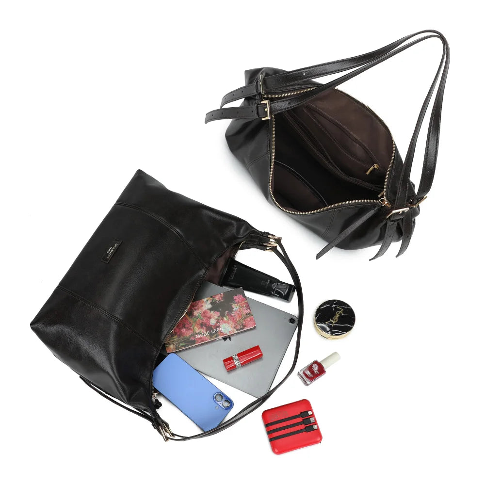 Intérieur du Brumaire café : compartiment zippé et plusieurs poches pour organiser vos essentiels – réf. JC-53012