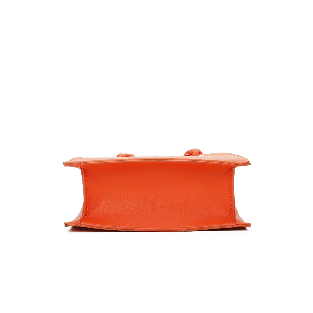 Vue de dessous du Carré orange, pour apprécier sa silhouette rectangulaire bien structurée – réf. KJ-62018