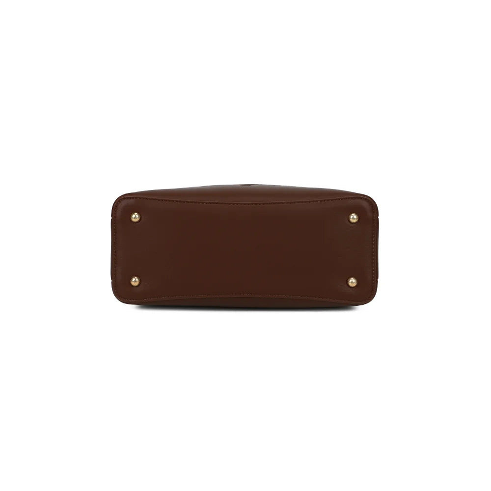 Dessous du Cassian marron foncé : base en synthétique lisse assortie au coloris – réf. G-7514
