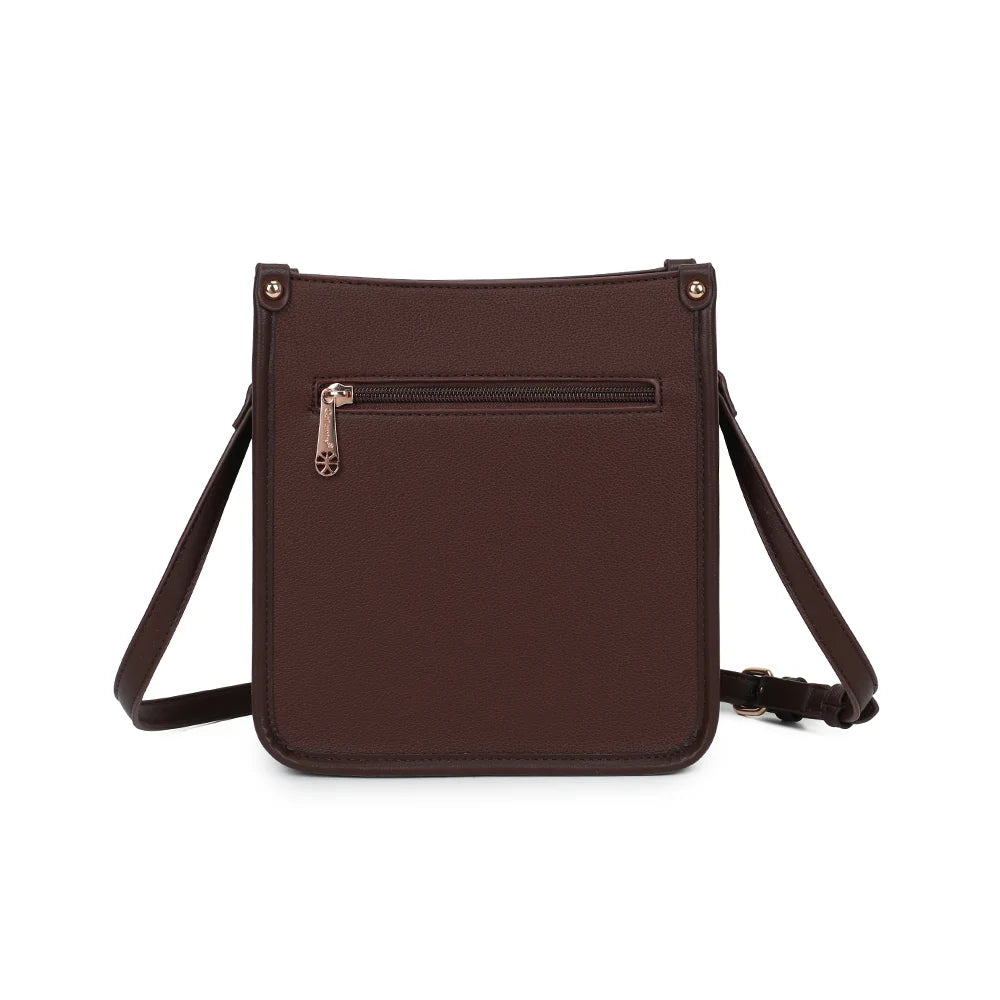 Dos du sac Le Corvès café avec sa poche zippée pour garder les petits objets à portée de main – réf. R-2071