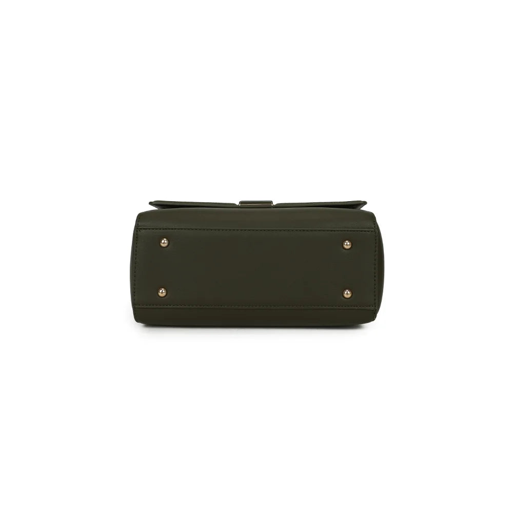 Dessous du Delsane vert foncé : base stable munie de pieds de protection pour le poser sereinement – réf. G-7512