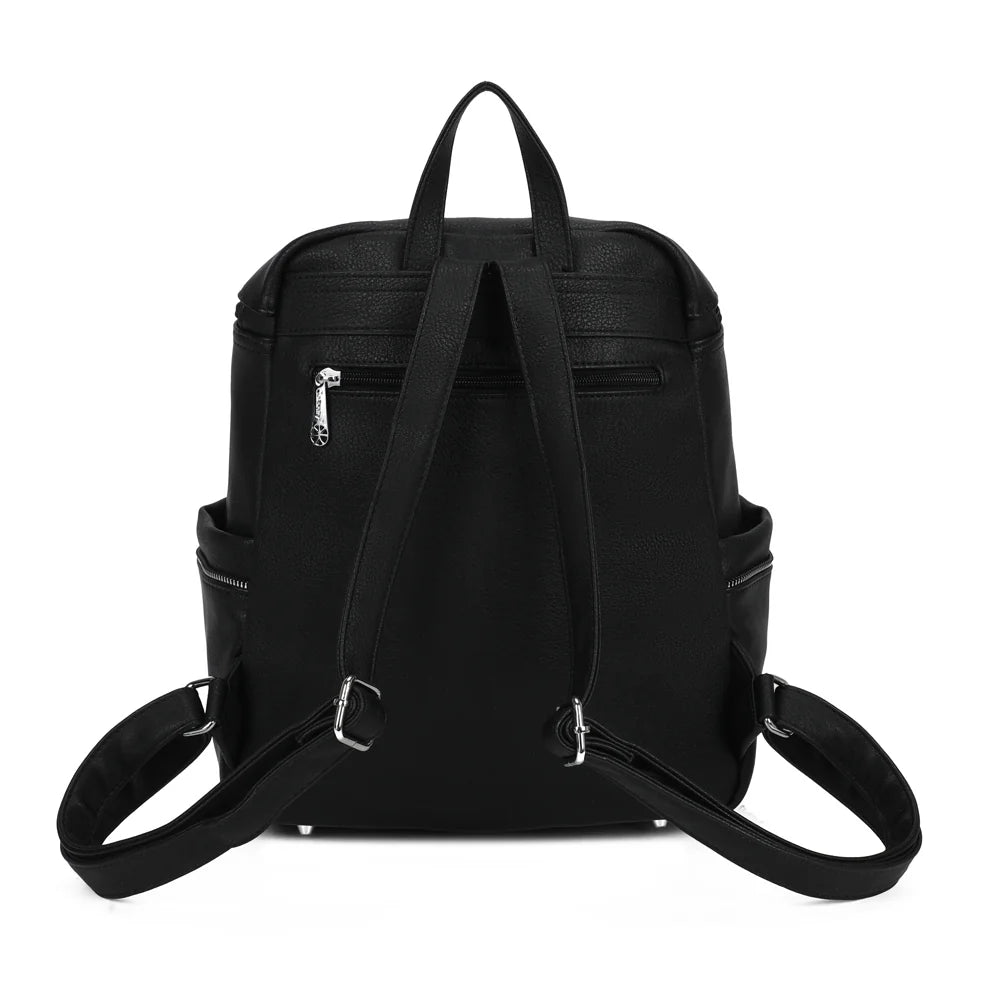 Dos du sac à dos Le Gabin noir : poche arrière et bretelles réglables pour un porté confortable – réf. KJ-62108