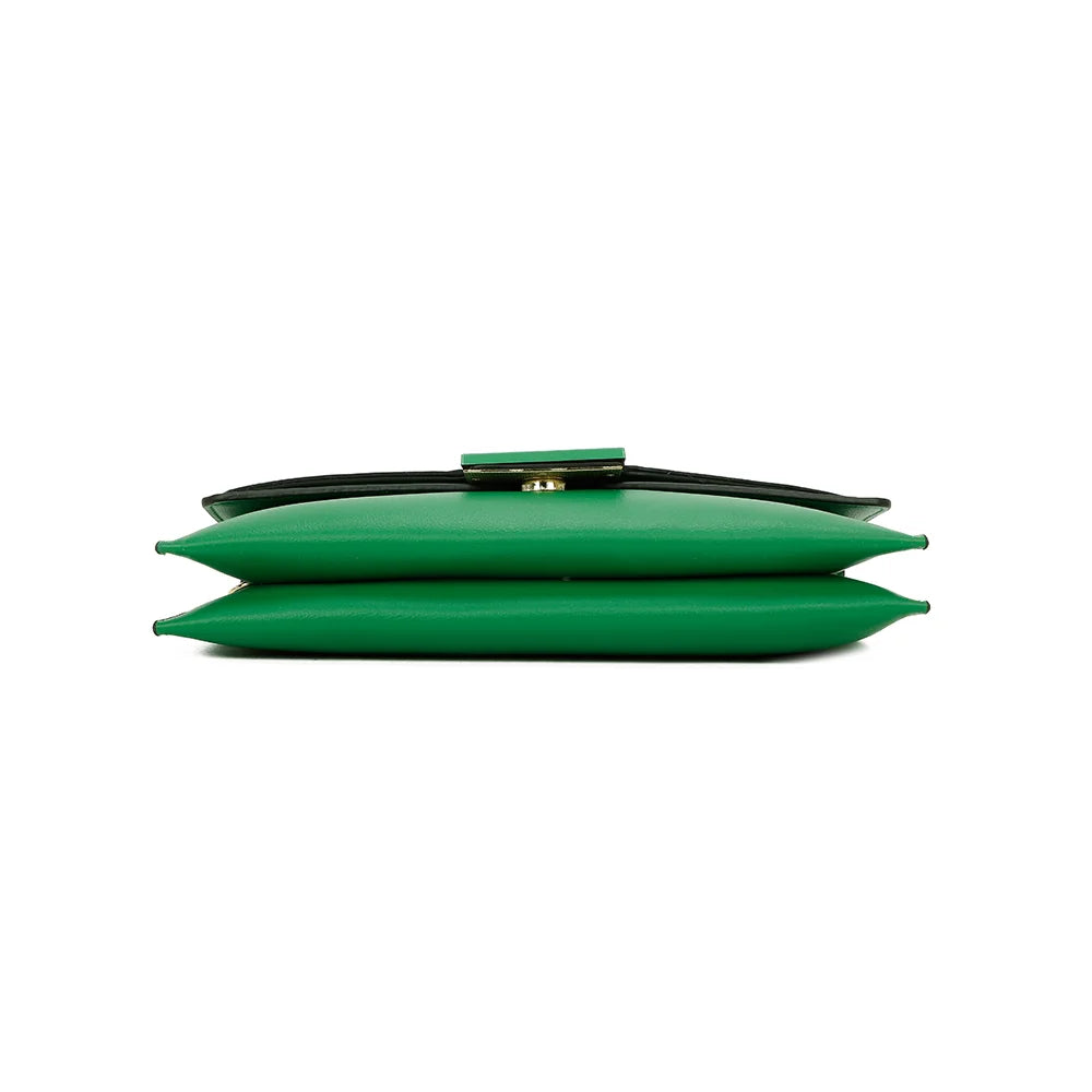 Dessous de la pochette Le Joyau vert, base fine et nette soulignée par un passepoil contrasté – réf. R-1682