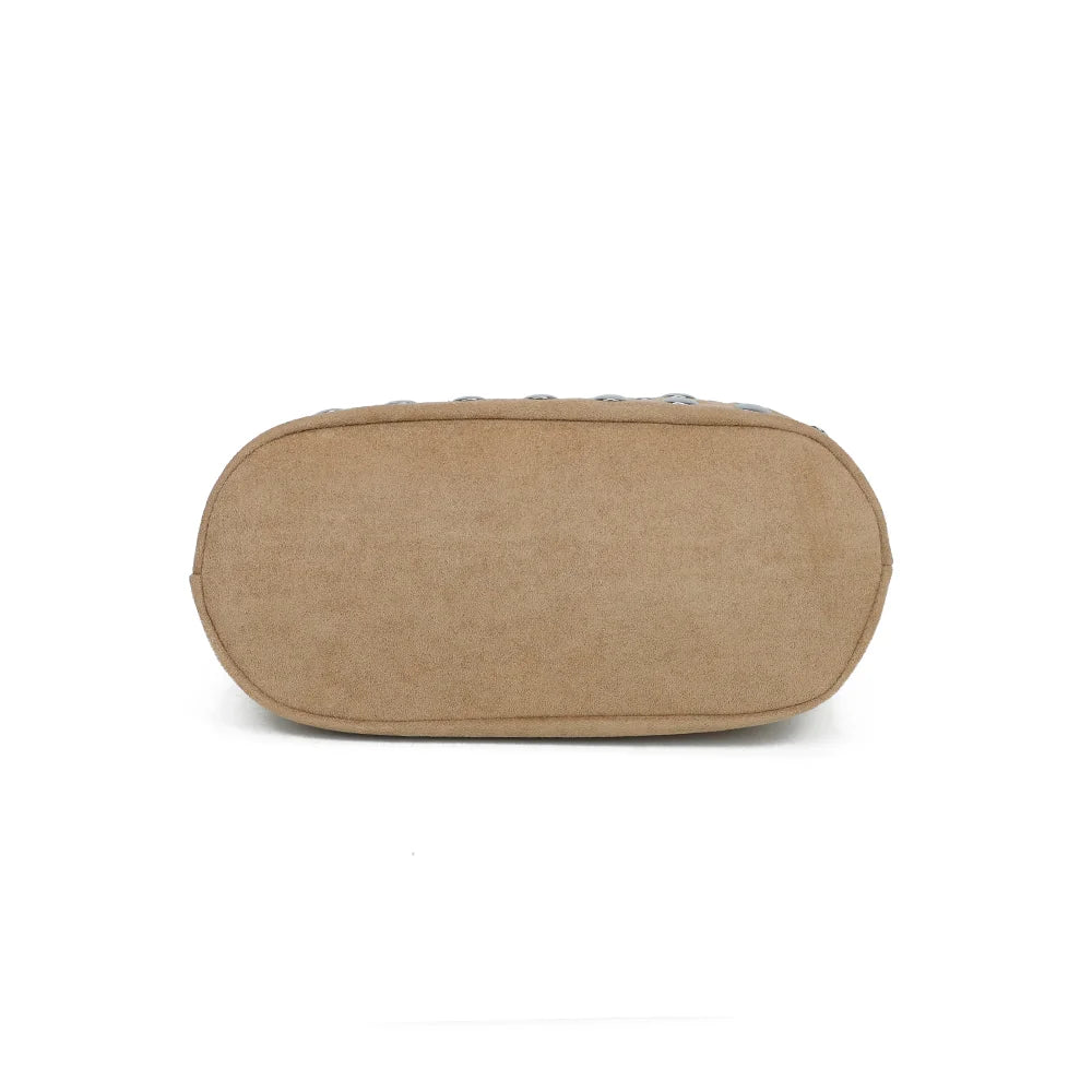 Dessous du Kalyss taupe foncé en synthétique effet suédine, pour une vue complète du modèle – réf. R-2083