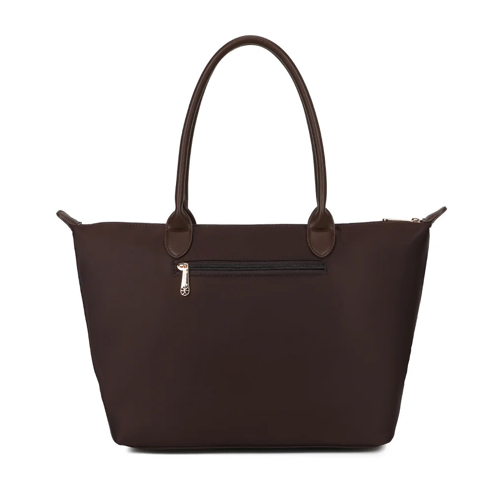 Dos du Le Meralis café avec sa poche extérieure zippée pour garder l’essentiel à portée de main – réf. Z-06-1