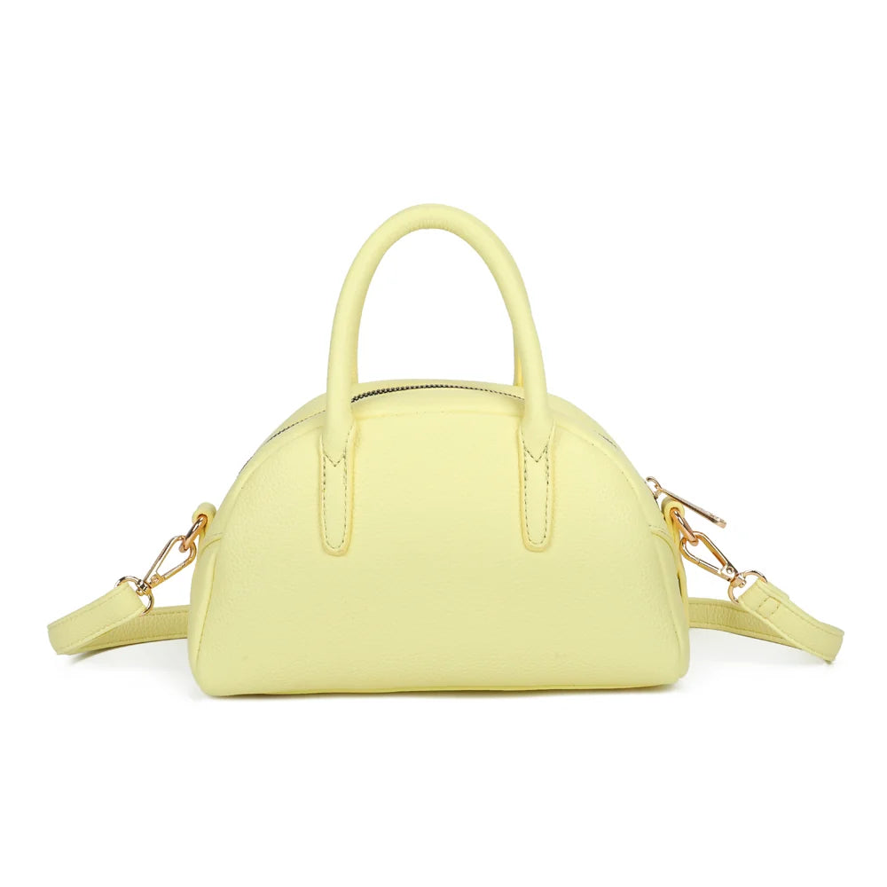 Dos du Mistral jaune, lignes épurées et deux anses rondes assorties à la couleur du sac – réf. R-2070