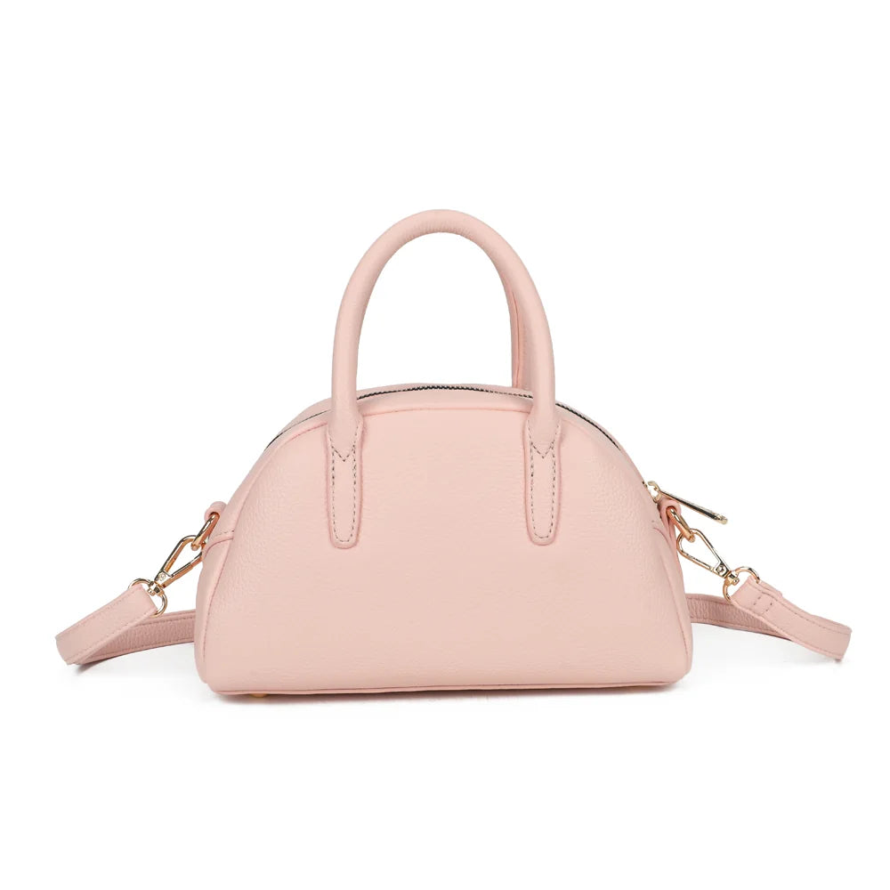 Dos du Mistral rose, lignes épurées et deux anses rondes assorties à la couleur du sac – réf. R-2070