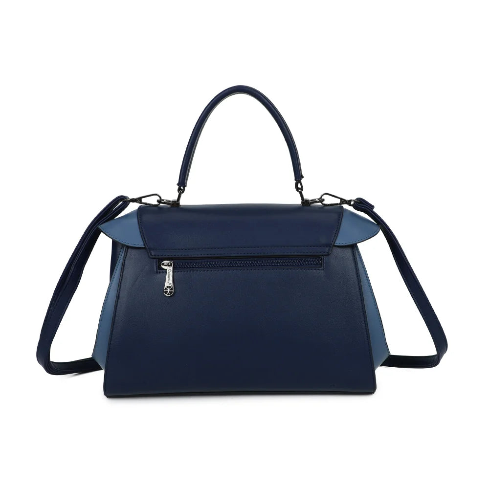 Dos du Montalto bleu foncé avec sa poche zippée pour garder les petits objets à portée de main – réf. LS-76006