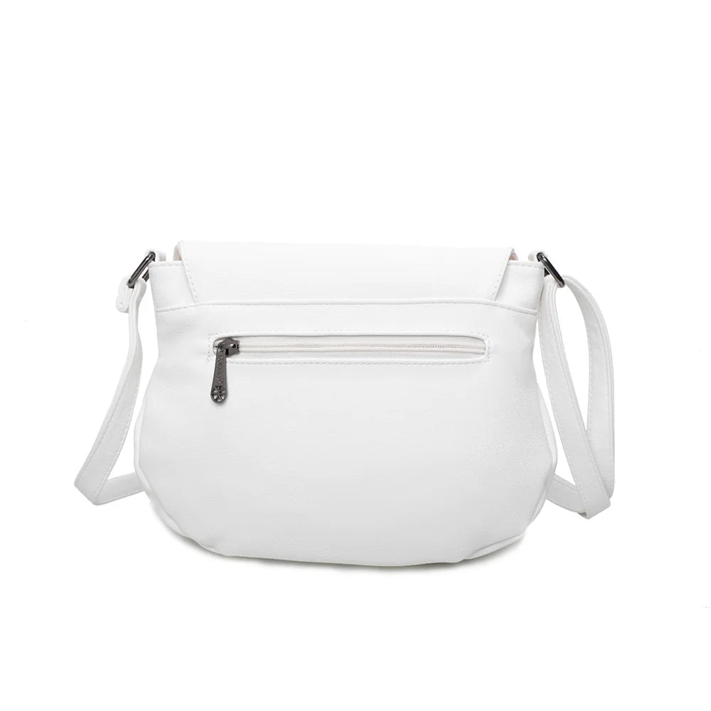 Dos du Naël blanc avec sa poche zippée pour garder vos essentiels à portée de main – réf. HJ-304A