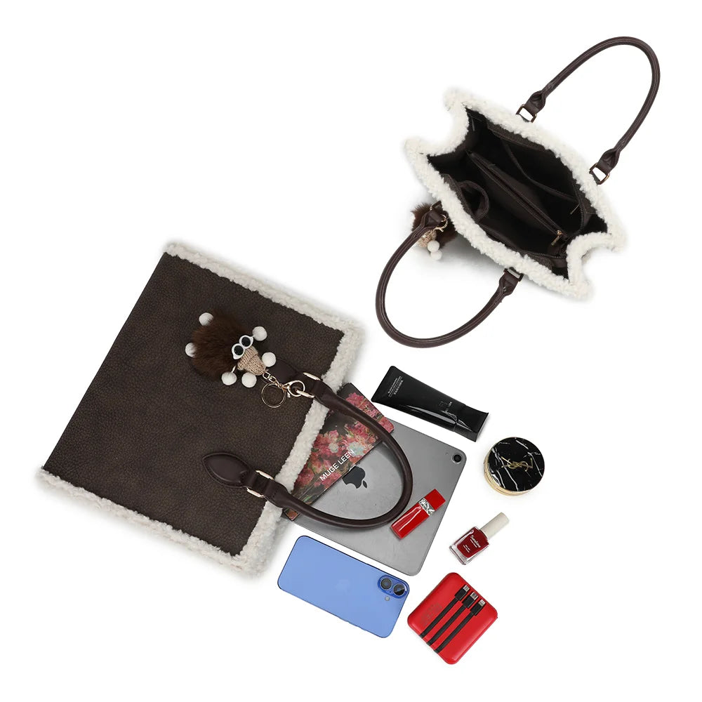 Intérieur compartimenté du Le Oural café, avec poche zippée pour tablette et essentiels – réf. A-9183
