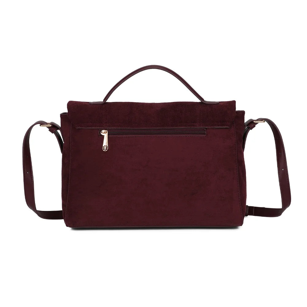 Dos du Paloma bordeaux avec sa poche zippée pour garder l’essentiel à portée de main – réf. M-9462