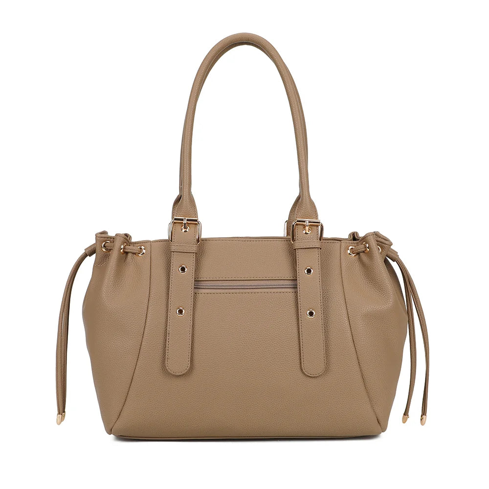 Dos du Saint-Honoré taupe foncé avec sa poche zippée pour garder les petits objets à portée de main – réf. R-62080-5-AIR