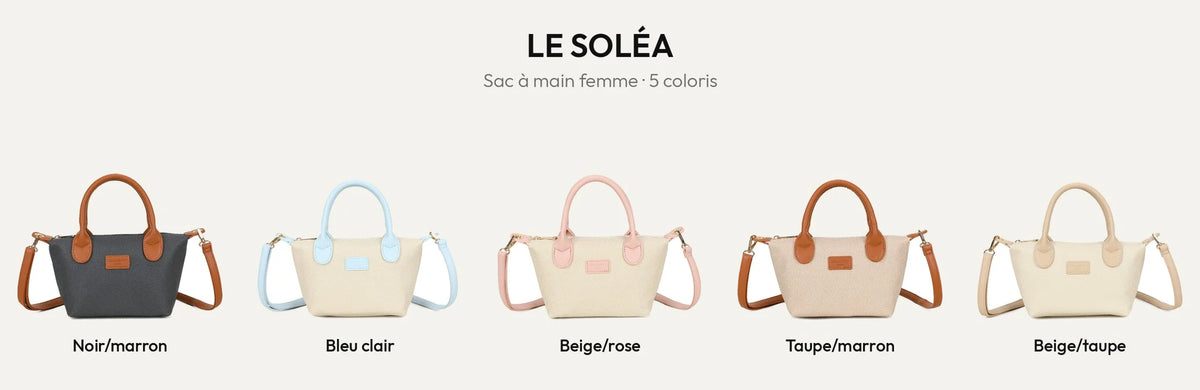 Le Soléa, mini sac à main femme en toile texturée, en 5 coloris – Gallantry Paris – réf. Z-05-5