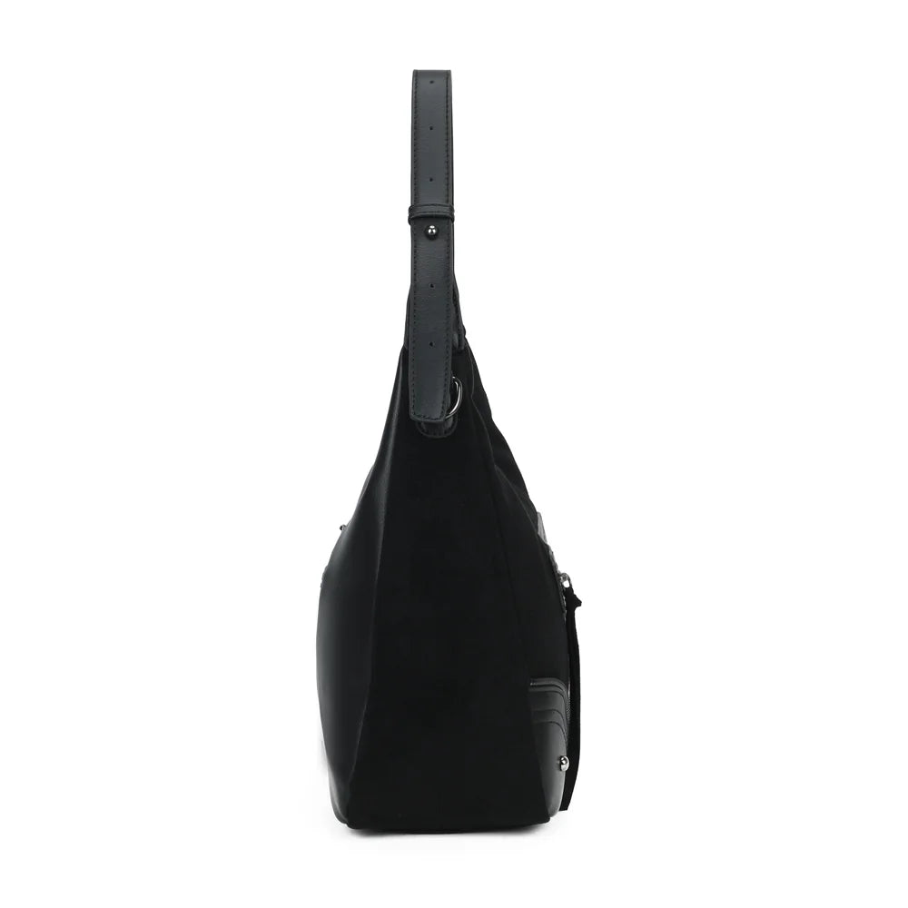 Profil du Songe noir : 12 cm de profondeur et bandoulière amovible fixée par mousquetons – réf. Z-83095