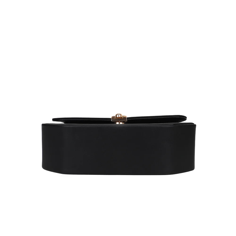 Dessous du Le Tervane noir, découpe géométrique aux angles coupés – réf. C-0185