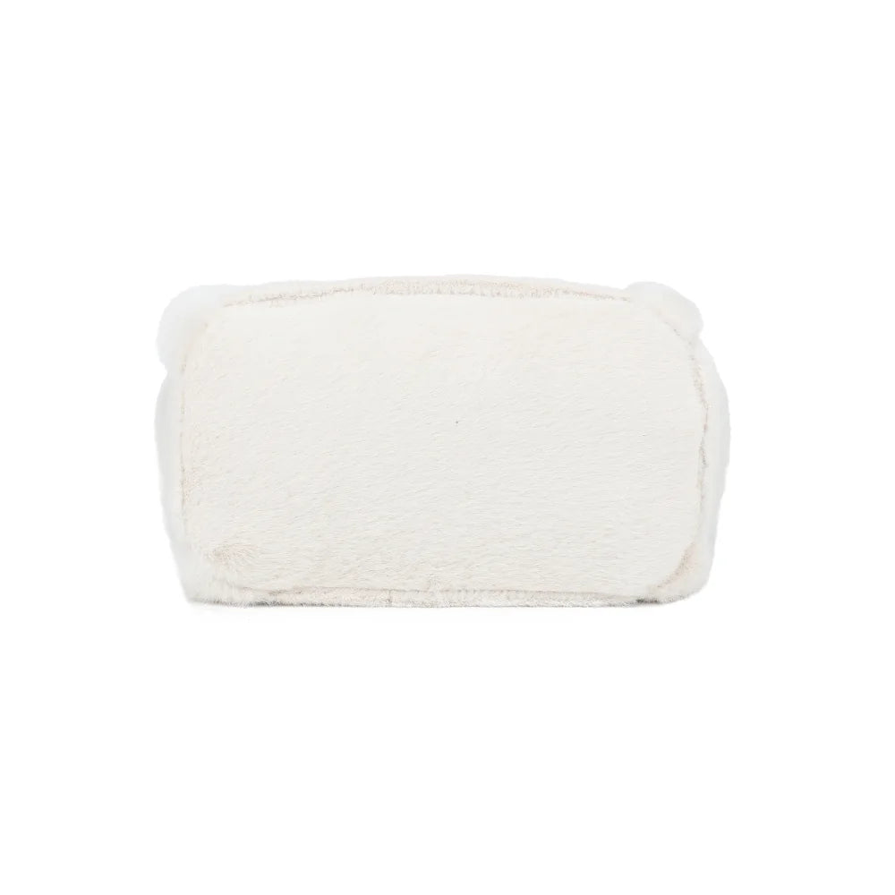 Vue du dessous du cabas Léona Douceur beige, 28 cm de long sur 16 cm de profondeur