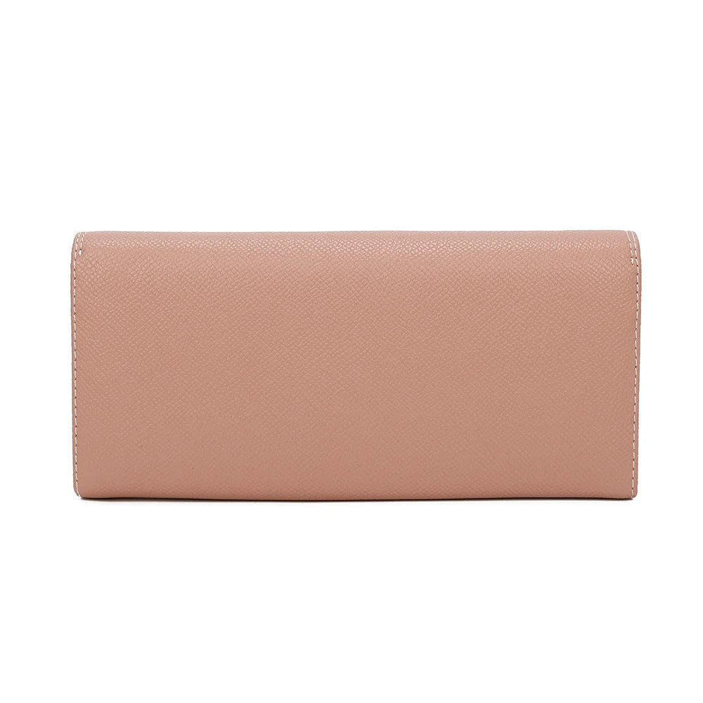 Loulou rose foncé vu de dos : surface texturée effet saffiano et surpiqûres ton sur ton – réf. FD-81001