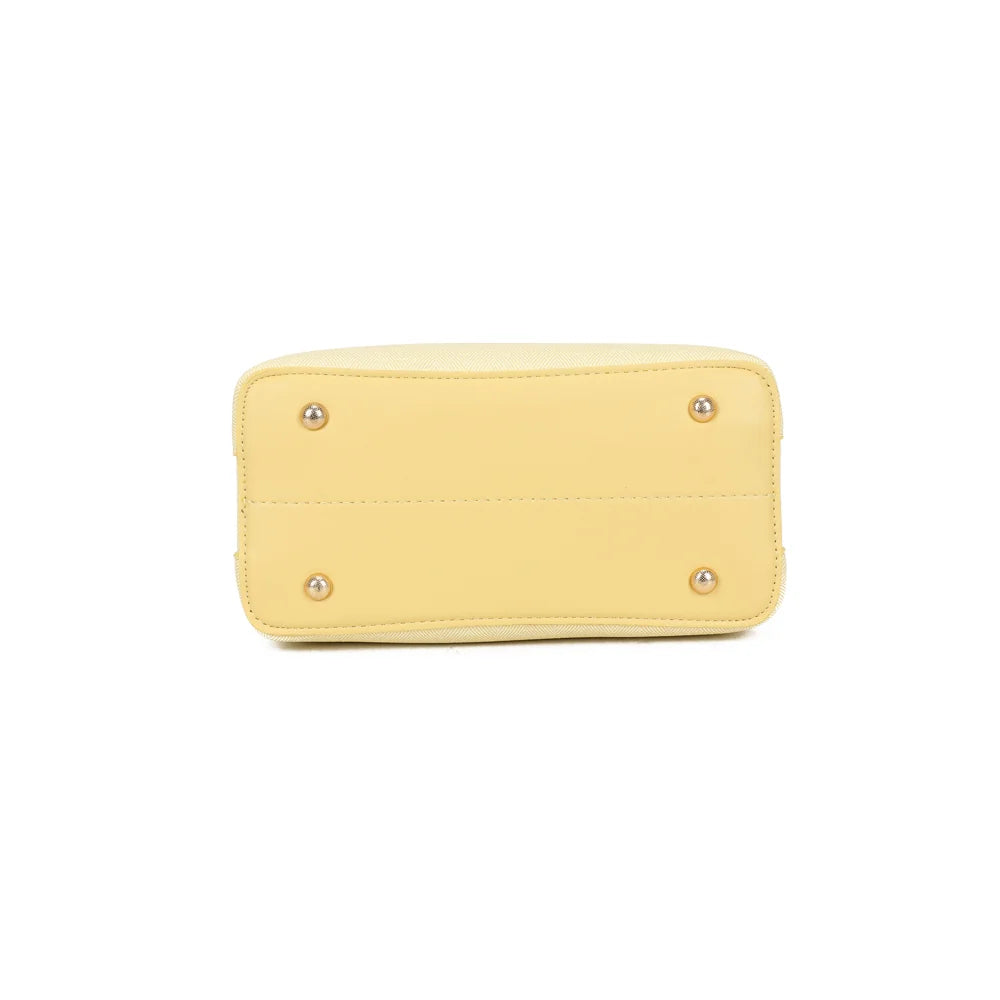 Dessous du sac Luma jaune muni de pieds de protection pour une meilleure tenue – réf. A-9146