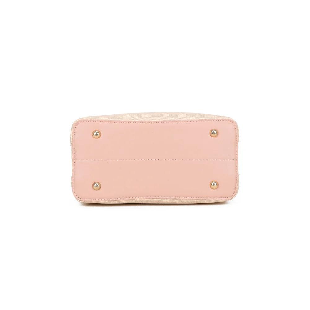 Dessous du sac Luma rose muni de pieds de protection pour une meilleure tenue – réf. A-9146