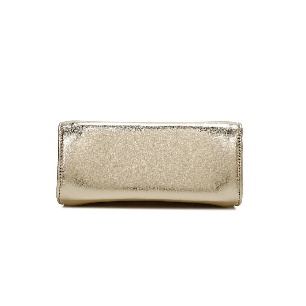 Dessous du Luna or : base rectangulaire de 17 × 7,5 cm pour un sac qui tient bien posé – réf. R-1916