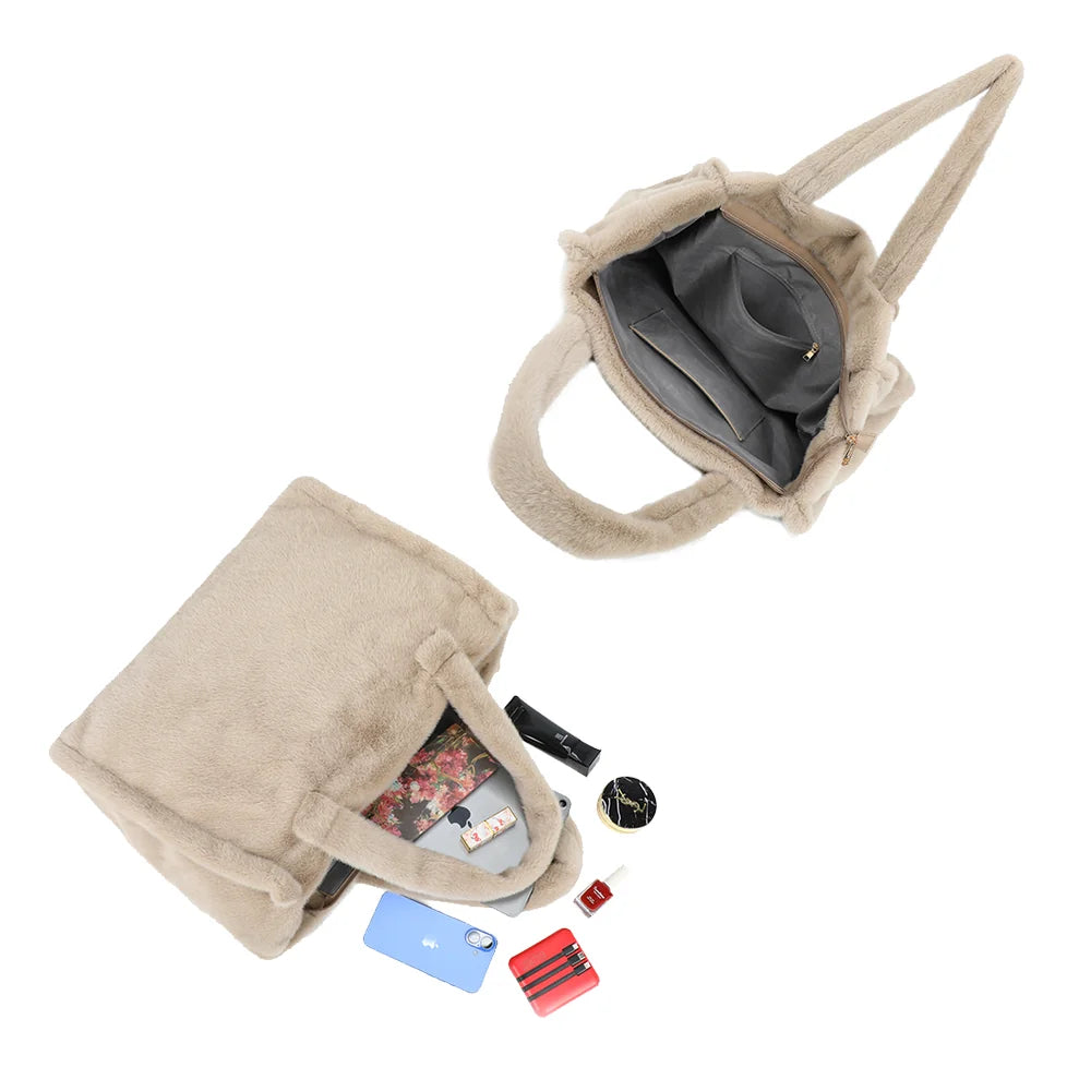Intérieur du Mélya khaki/beige : fermeture zippée et poche intérieure zippée à tirette dorée – réf. DG-5802