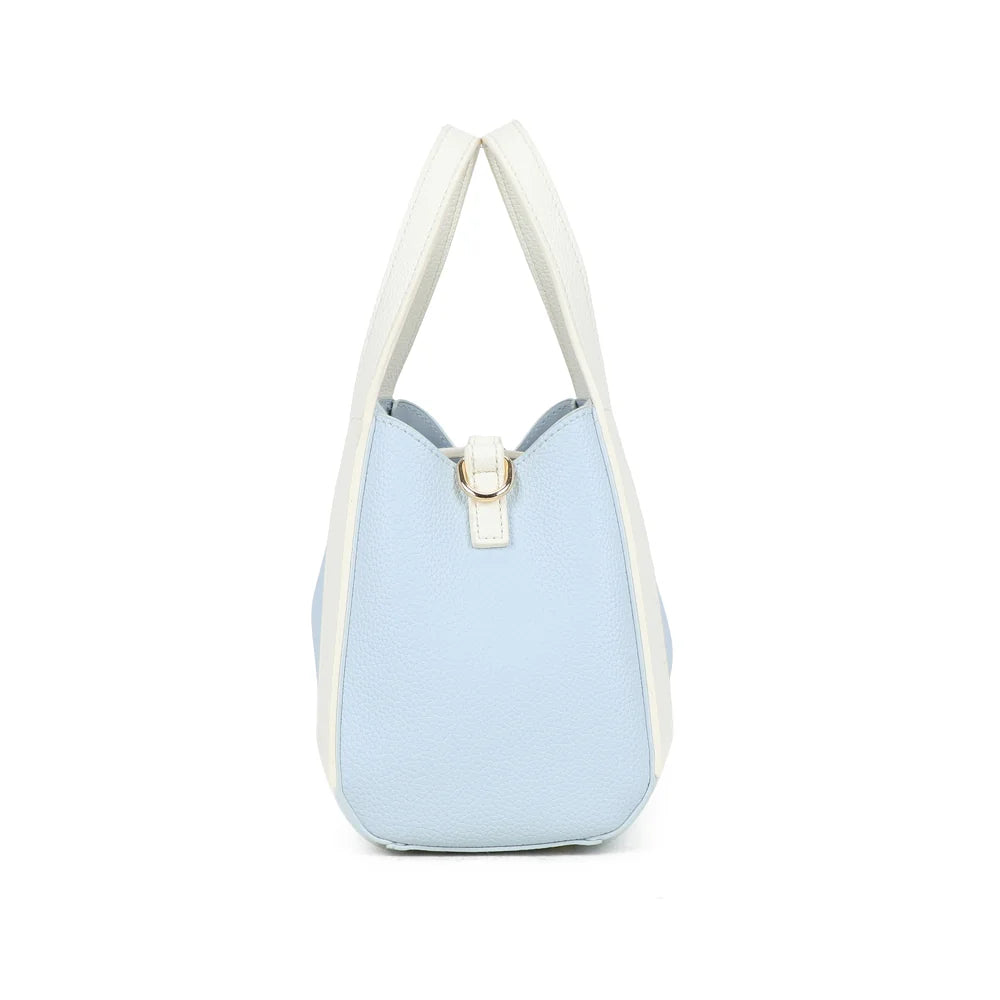 Profil du Nora bleu clair : 12 cm de profondeur et anneau doré pour accrocher la bandoulière amovible – réf. DQ-8718