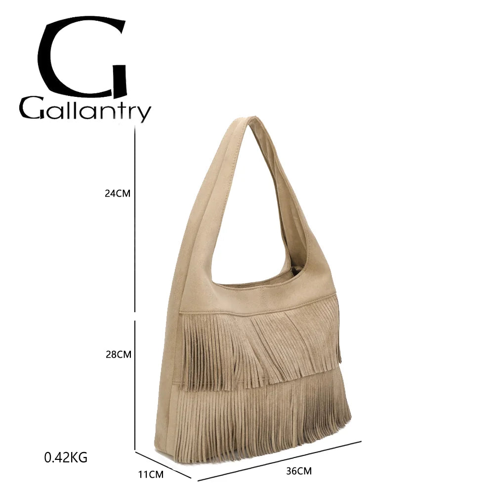 Dimensions de l’Ondaya taupe foncé : 36 × 11 × 28 cm, anse de 24 cm, pour un poids léger de 0,42 kg – réf. M-9453