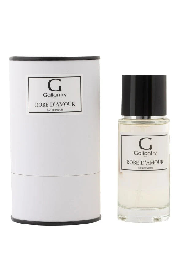 Flacon Robe d'Amour 50 ml posé à côté de sa boîte Gallantry Paris