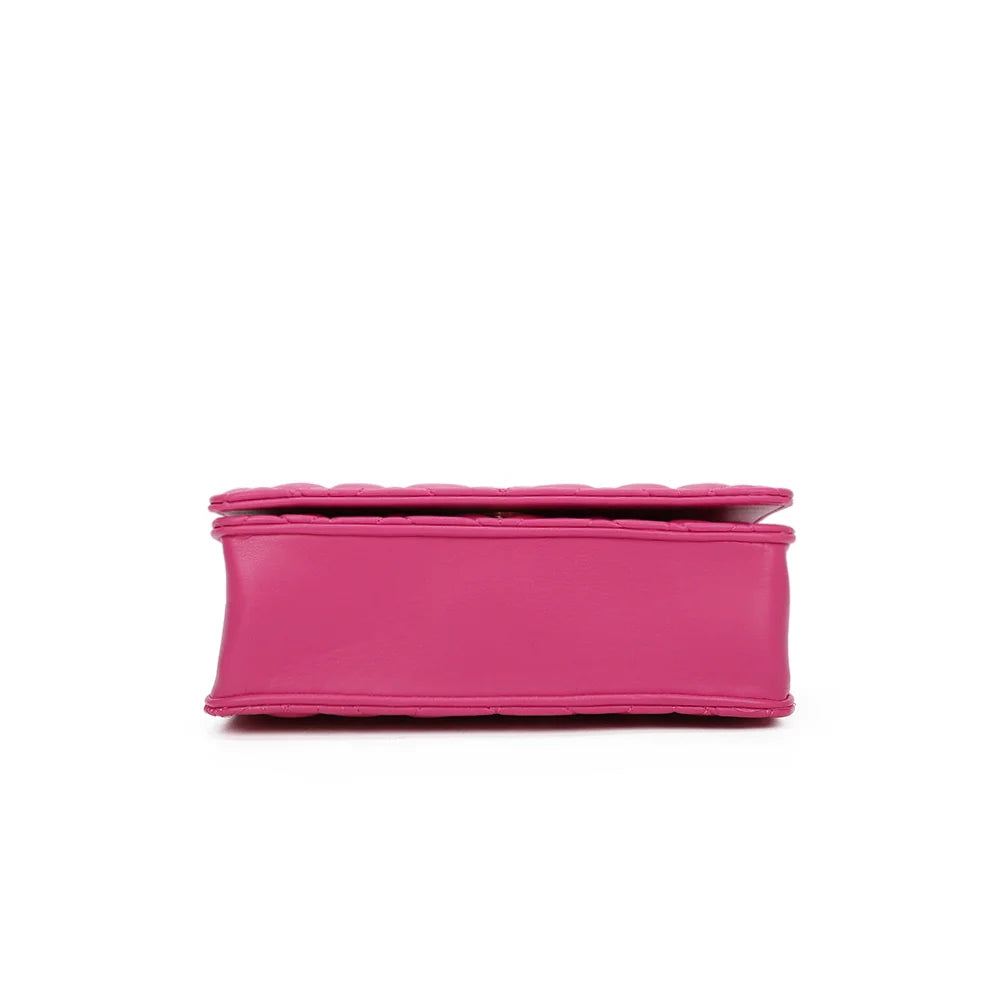Dessous du Quilted Éclat fuschia, base rectangulaire nette en synthétique lisse – réf. C-0146