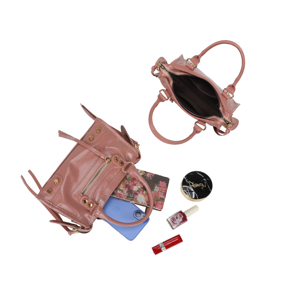 Intérieur du Le Dorian rose foncé : compartiment principal zippé pour vos essentiels – réf. KJ-62088-1