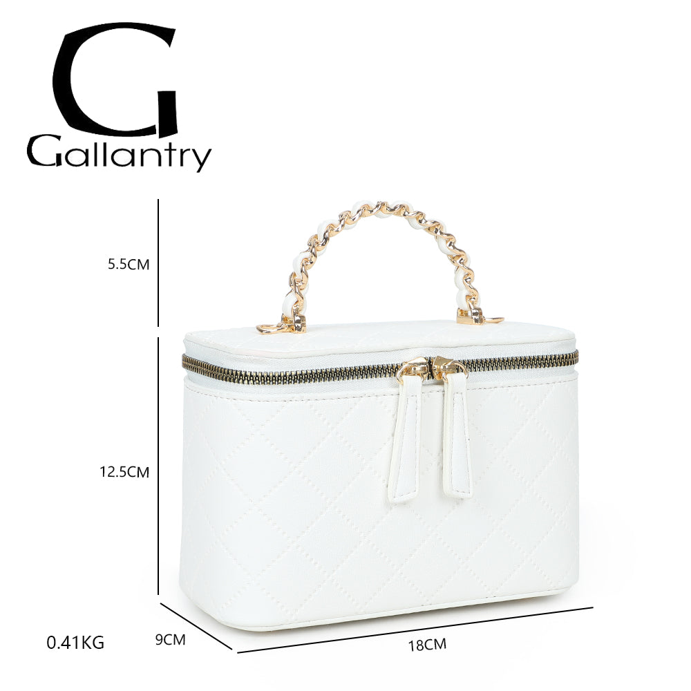 Dimensions du Mini Bambino blanc : 18 × 9 × 12,5 cm, poignée de 5,5 cm, poids 0,41 kg – réf. R-1918-4