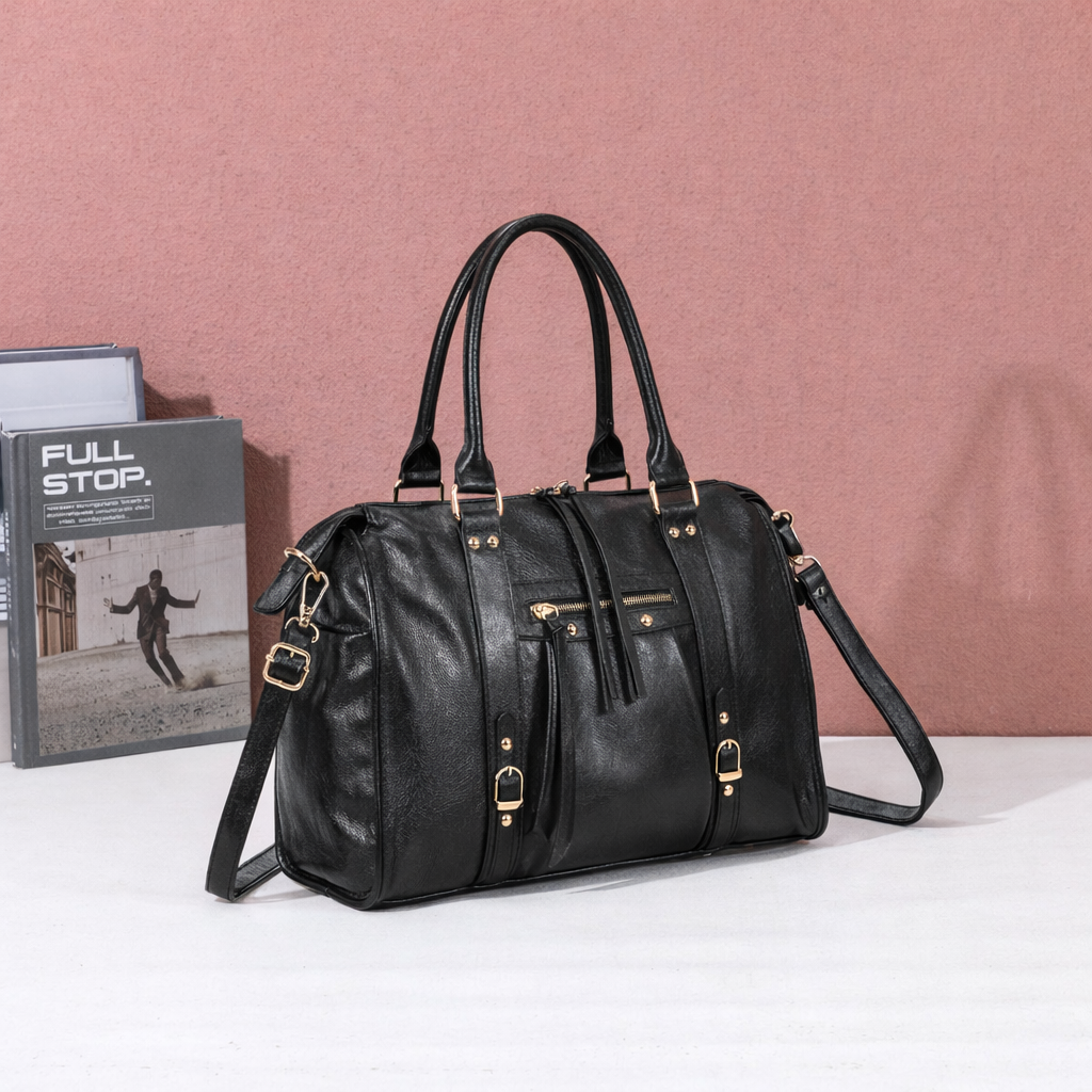 Skyla Métallique Grand Dorée - Sac Cabas