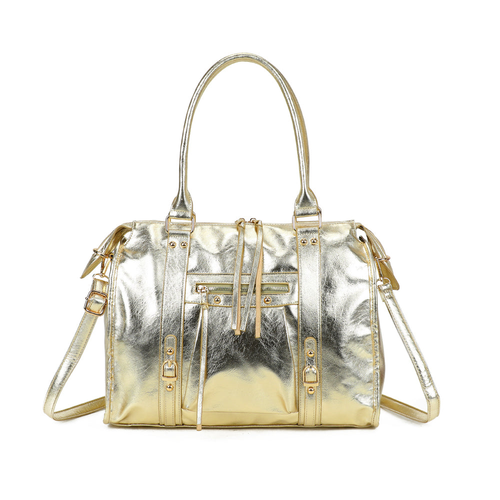Skyla Métallique Grand Dorée - Sac Cabas