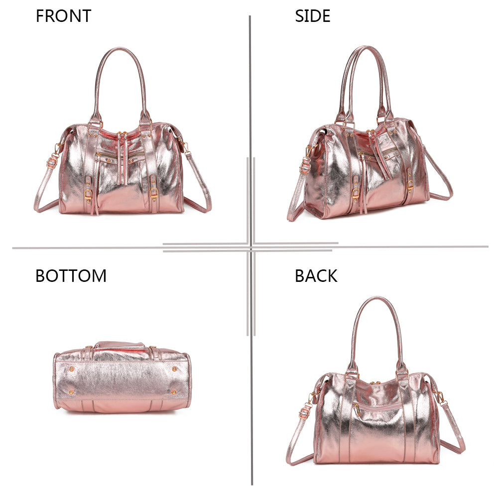 Skyla Métallique Grand Dorée - Sac Cabas