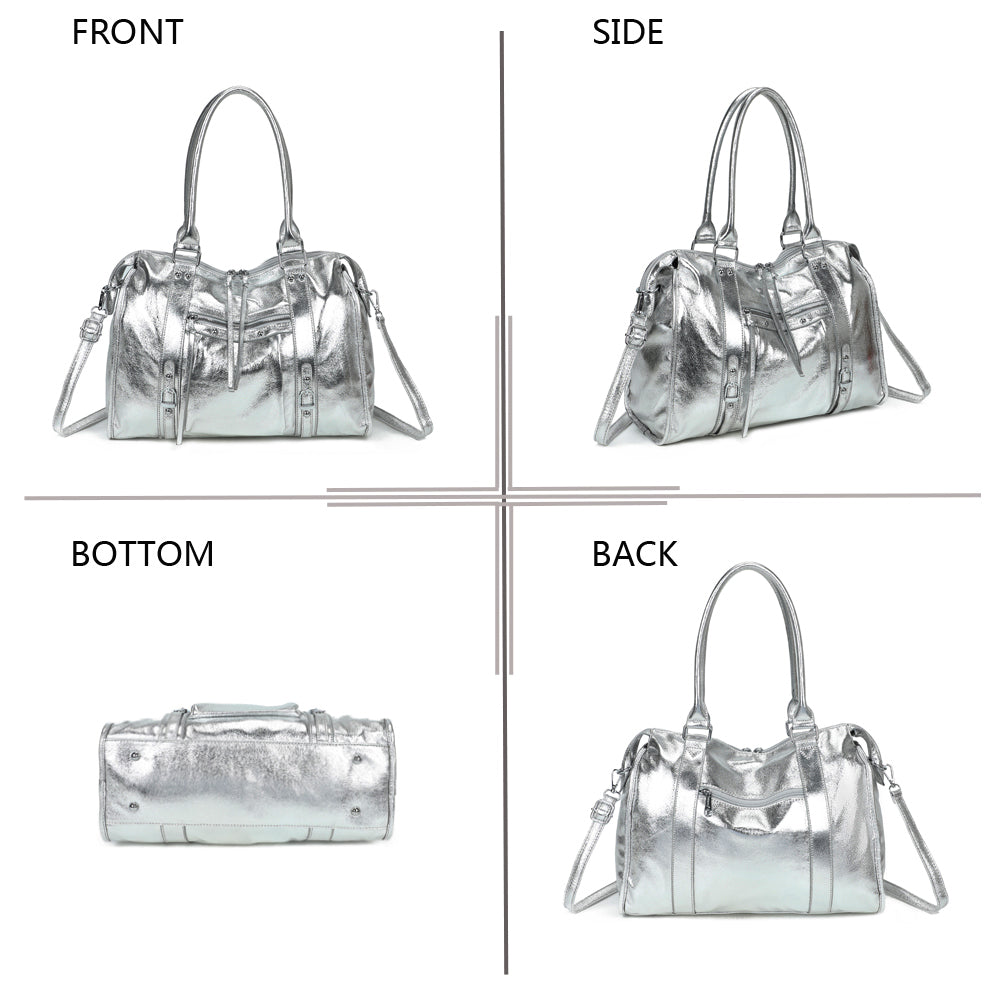 Skyla Métallique Grand Dorée - Sac Cabas