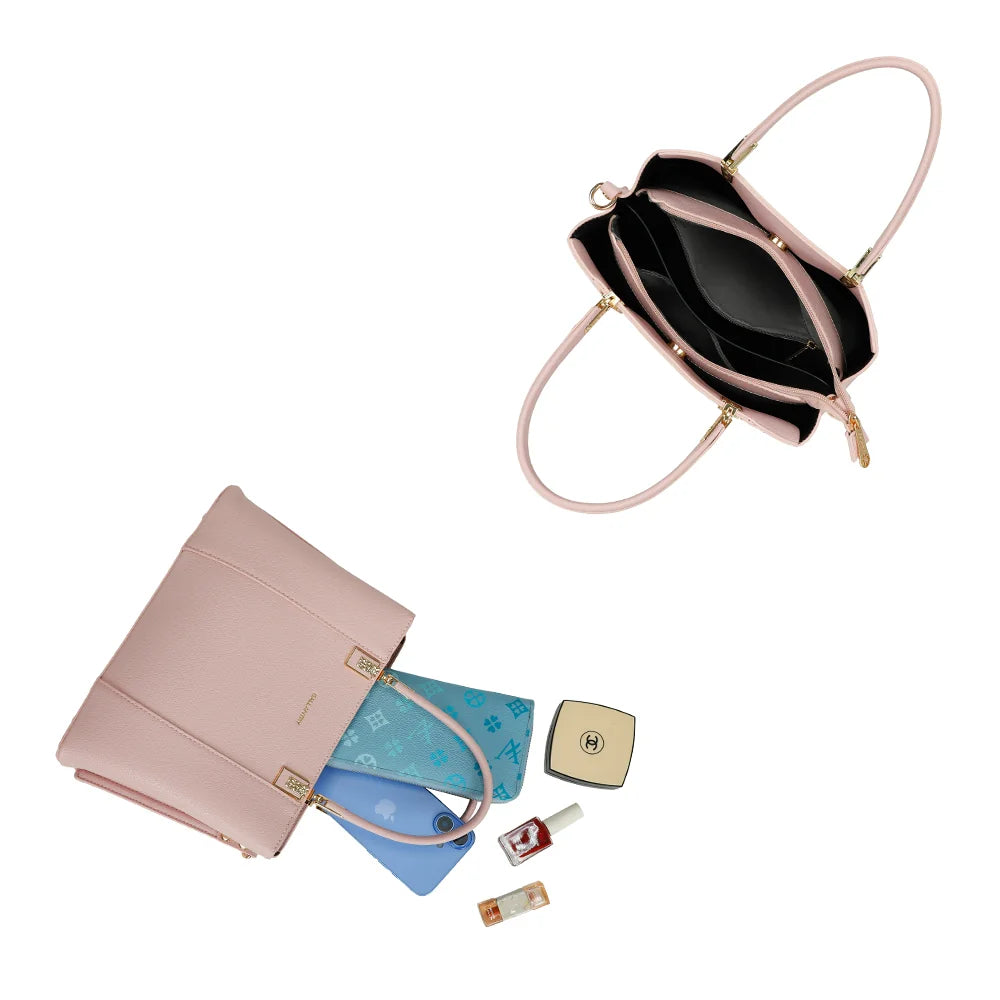 Intérieur du sac Abyss rose : plusieurs compartiments, dont un compartiment central zippé – réf. DQ-8699