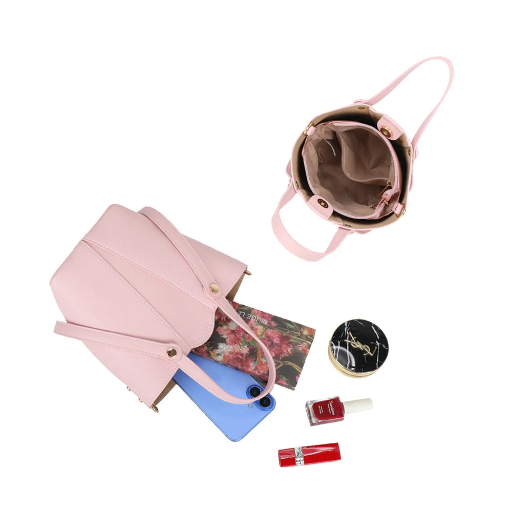 Intérieur du Airy Style rose : compartiment principal et poche zippée pour vos essentiels – réf. Z-83093